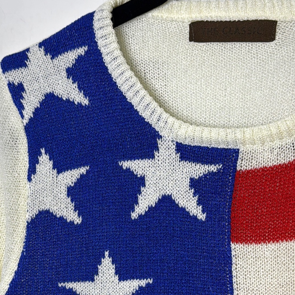 The Classic Red and White Crew Neck Sweater - Picture 5 of 9